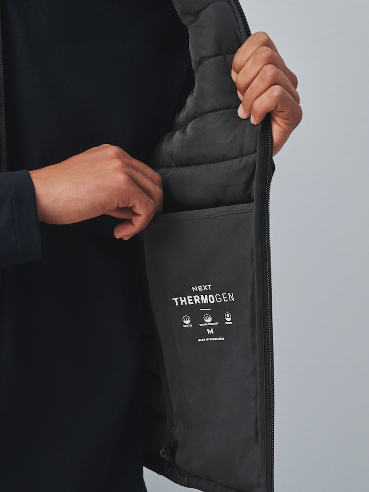 Black Lightweight Shower Resistant Quilted Gilet - Image 7 of 7 Black Lightweight Shower Resistant Quilted Gilet - Image 7 of 7