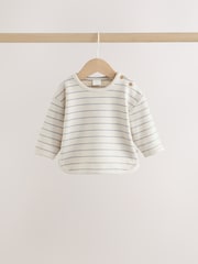 Blue/Cream Stripe Top and Leggings Baby Set (0mths-2yrs) - Image 3 of 11