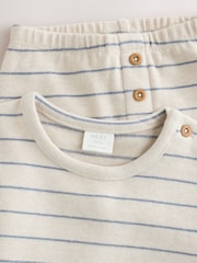 Blue/Cream Stripe Top and Leggings Baby Set (0mths-2yrs) - Image 8 of 11