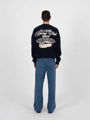 Prohibited Blue Vortex Knit Sweater - Image 2 of 5