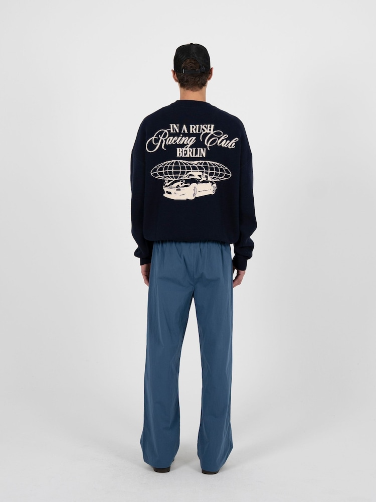 Prohibited Blue Vortex Knit Sweater - Image 2 of 5