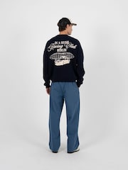 Prohibited Blue Vortex Knit Sweater - Image 4 of 5