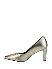 Hush Puppies Gold Olivia Leather Court Shoes - Image 2 of 4