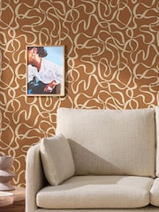 MADE.COM Burnt Orange Varri 10M Wallpaper - Image 4 of 4