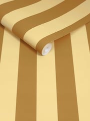 MADE.COM Ochre Demi Wide Stripe 10M Wallpaper - Image 2 of 2