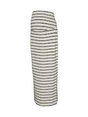 Mamalicious Cream Maternity Stripe Maxi Skirt - Image 6 of 6