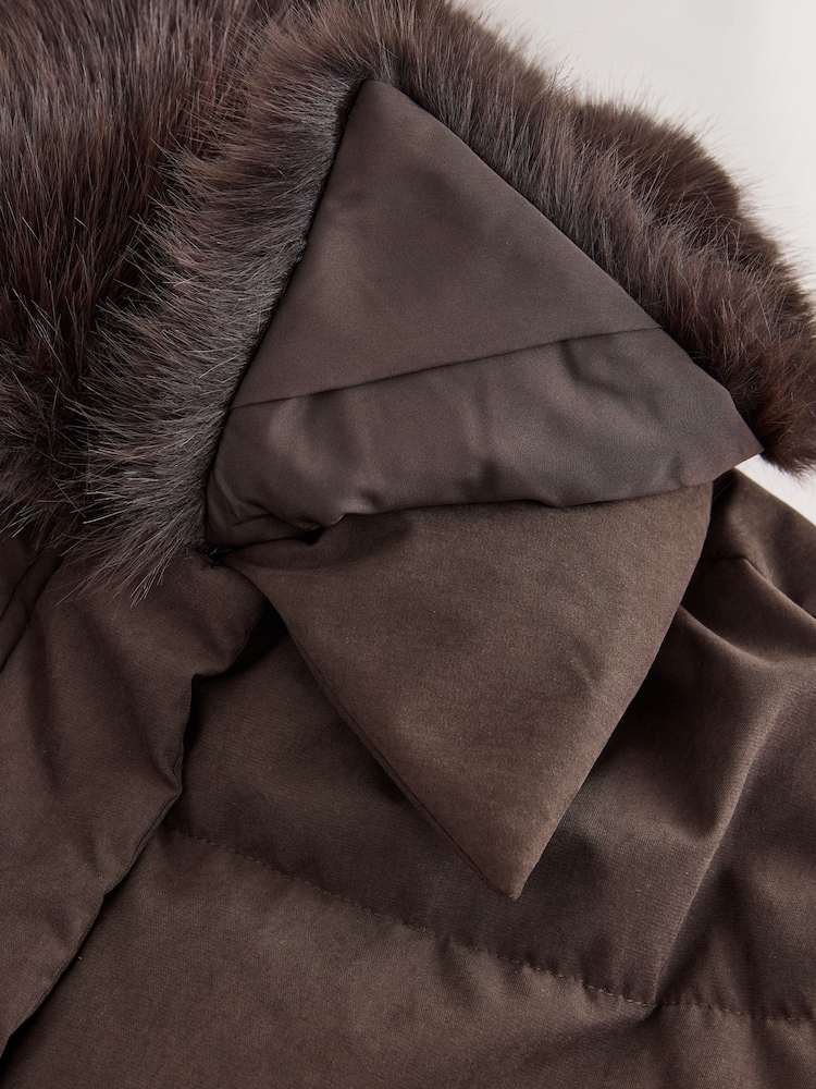 Chocolate Brown Cropped Batwing Sleeve Jacket - Image 9 of 9