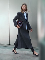 Charcoal Grey Revere Coat - Image 1 of 6