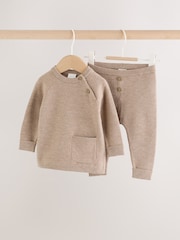 Neutral Knitted Jumper and Leggings Baby Set (0mths-2yrs) - Image 1 of 13