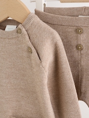 Neutral Knitted Jumper and Leggings Baby Set (0mths-2yrs) - Image 7 of 13