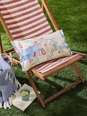 Furn Multicolour Beach Huts Rectangular Outdoor Cushion - Image 1 of 6