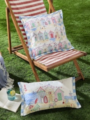 Furn Multicolour Beach Huts Rectangular Outdoor Cushion - Image 6 of 6