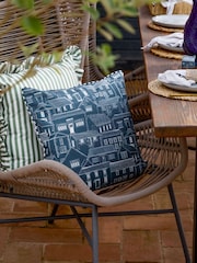 Wylder Sail Blue Abersoch Town Outdoor Cushion - Image 1 of 4