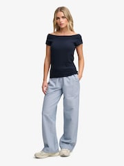 Superdry Navy Blue Essential Off-Shoulder Top - Image 2 of 6