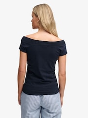 Superdry Navy Blue Essential Off-Shoulder Top - Image 3 of 6