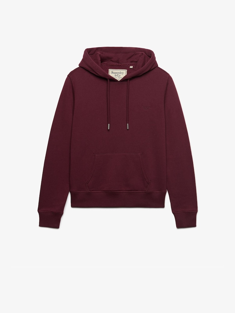 Superdry Red Signature Emb Hoodie - Image 1 of 2
