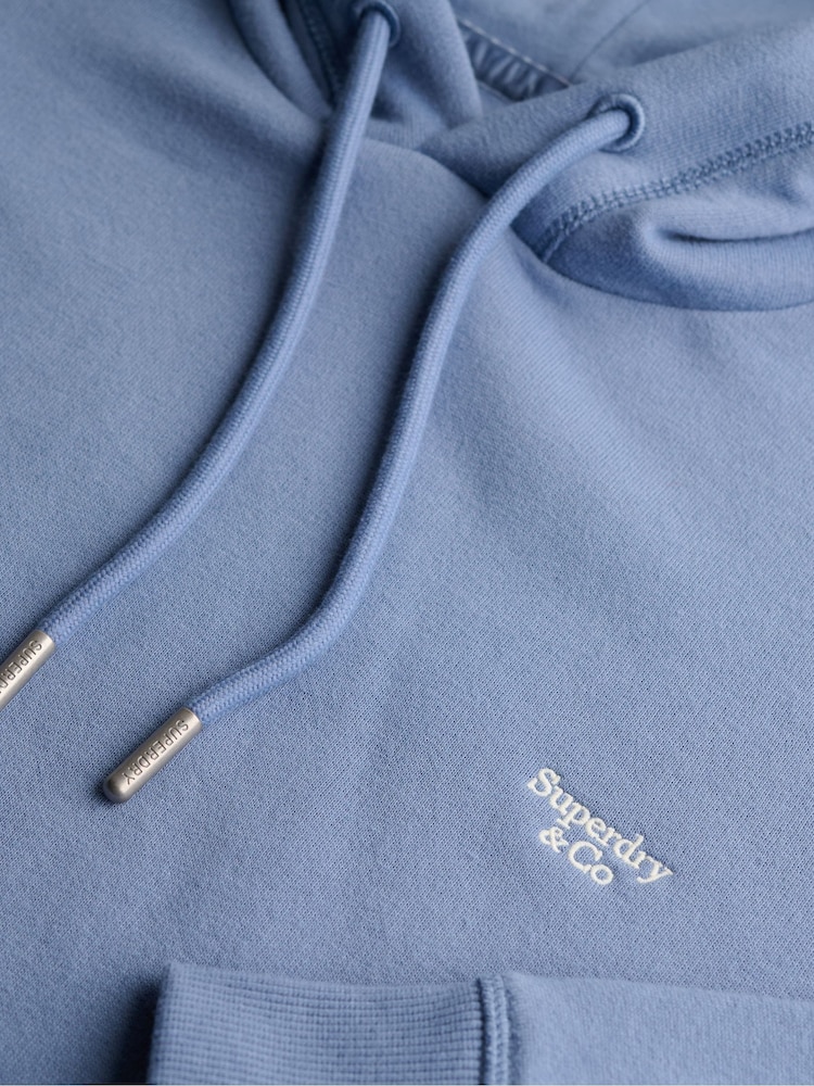 Superdry Blue Signature Emb Hoodie - Image 7 of 7 Superdry Blue Signature Emb Hoodie - Image 7 of 7