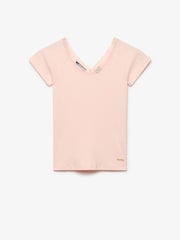 Superdry Pink Ath Ess Lace Trim V-Neck T-Shirt - Image 6 of 7