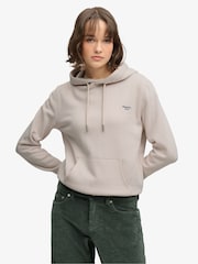 Superdry Grey Signature Emb Hoodie - Image 1 of 7