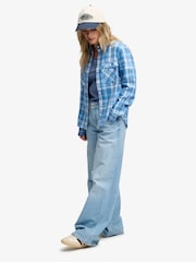 Superdry Blue Lumberjack Check Flannel Shirt - Image 3 of 5