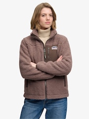 Superdry Brown Heritage Zip Through Fleece - Image 5 of 7