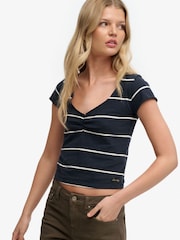 Sininen - Superdry Athletic Essentials -pitkähihainen gobe-toppi - Kuva 5 / 7