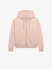 Superdry Pink Luxe Casual Zip Hoodie - Image 1 of 2
