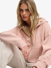 Superdry Pink Luxe Casual Zip Hoodie - Image 4 of 7
