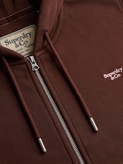 Շագանակագույն - Superdry Signature Emb Zip վերնաշապիկ - Պատկեր 7 7-ից