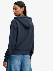 Superdry Blue Ath Ess Relaxed Crop Zip Hoodie - Image 3 of 8