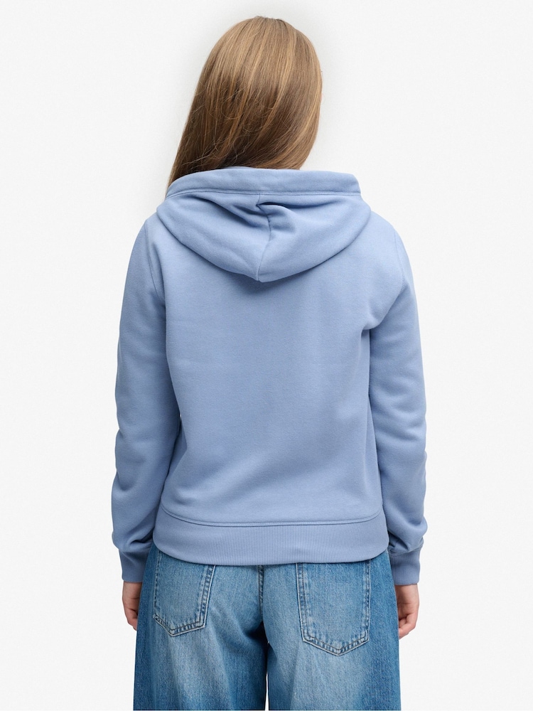 Կապույտ - Superdry Signature Emb Zip վերնաշապիկ - Պատկեր 2 6-ից