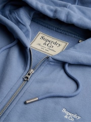 Կապույտ - Superdry Signature Emb Zip վերնաշապիկ - Պատկեր 6 6-ից