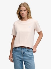 ピンク - Superdry Signature 刺繍Tシャツ - 画像 1 / 7