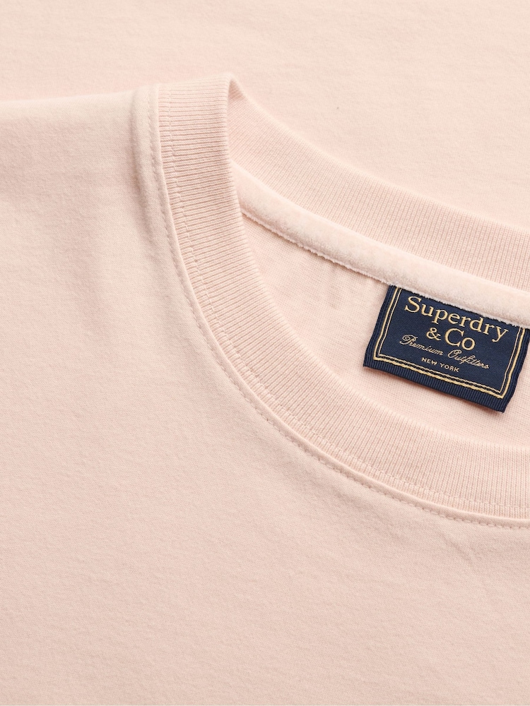 ピンク - Superdry Signature 刺繍Tシャツ - 画像 7 / 7