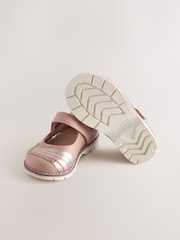 Pink Metallic Rainbow Mary Jane Touch Fastening Shoes - Image 3 of 5