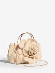 Lipsy Natural Corsage Top handle Bag - Image 3 of 5