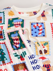 Ecru Stamps Matching Family Christmas Cosy Long Sleeve Pyjamas - Image 5 of 5