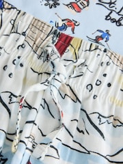 Ski Print Blue Family Matching Christmas Pyjamas Set - Image 9 of 9