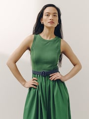 Azul marino - Skinny Raffia Effect Belt - Imagen 1 de 6
