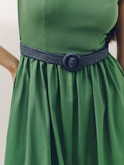Azul marino - Skinny Raffia Effect Belt - Imagen 3 de 6