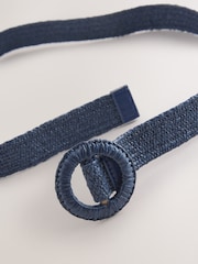 Azul marino - Skinny Raffia Effect Belt - Imagen 6 de 6