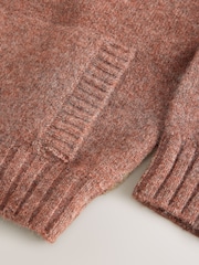 Brown Knitted Zip Hoodie (3-16yrs) - Image 3 of 4