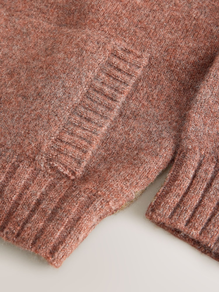 Brown Knitted Zip Hoodie (3-16yrs) - Image 8 of 8