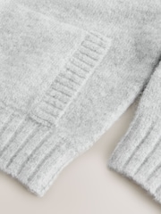 Grey Knitted Zip Hoodie (3-16yrs) - Image 3 of 4