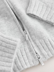 Grey Knitted Zip Hoodie (3-16yrs) - Image 4 of 4
