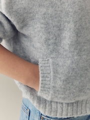 Grey Knitted Zip Jacket (3-16yrs) - Image 5 of 9