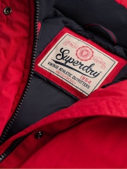 Superdry Red Cotton Padded Shell Jacket - Image 8 of 8