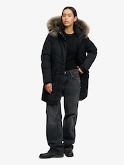 Superdry Black Hooded Everest Parka Jacket - Image 5 of 7