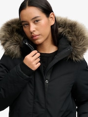 Superdry Black Hooded Everest Parka Jacket - Image 6 of 7