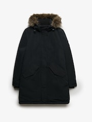 Superdry Black Hooded Everest Parka Jacket - Image 7 of 7